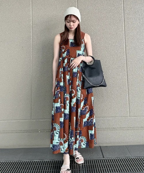 ROSE BUD ワンピース (mag.by c)PRINT CAMI DRESS : ZOZOTOWN