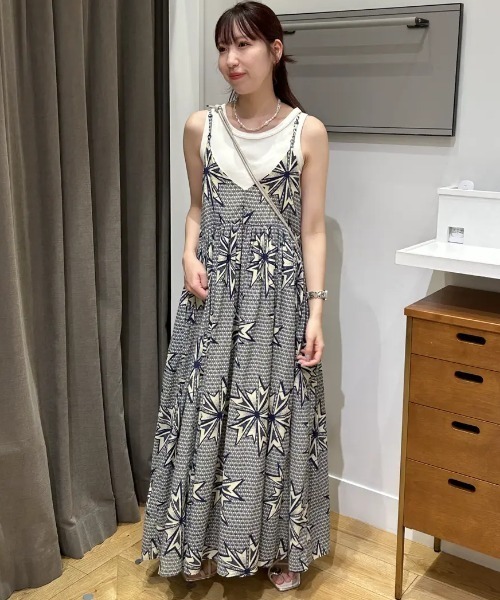 ROSE BUD ワンピース (mag.by c)PRINT CAMI DRESS : ZOZOTOWN