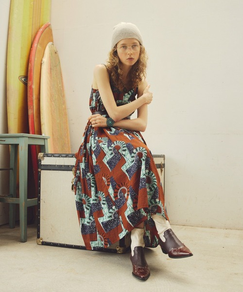 ROSE BUD（ローズバッド） ワンピース (mag.by c)PRINT CAMI DRESS