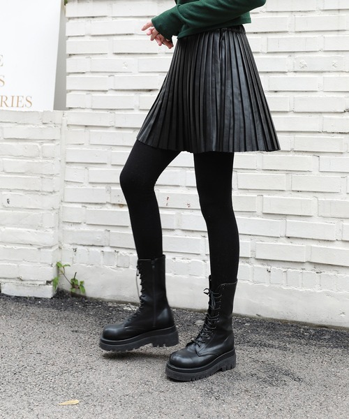 「by muni:r」 プリーツミニスカート FREE ブラック レディース_画像9