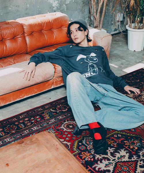 JieDa（ジエダ） ジーンズ OVER RAP DENIM PANTS メンズ レディース