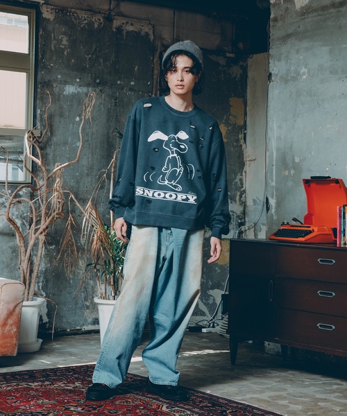 JieDa（ジエダ） ワイドパンツ ジーンズ OVER RAP DENIM PANTS メンズ