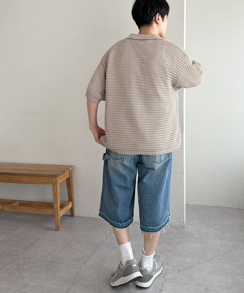 SSF　ニットデニムショップコート　ユニセックス オーサムタイガー スレッズ｜ショートモッズコート｜ユニ