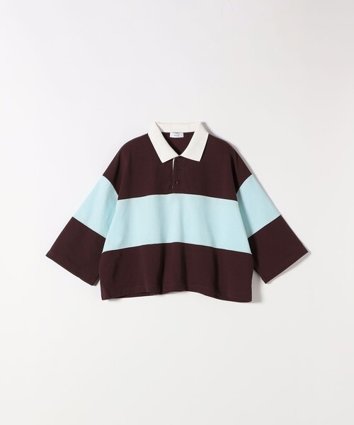 SHIPS for women / シップスウィメン SHIPS any:〈洗濯機可能〉カノコ ワイドボーダー クロップド ポロシャツ SHIPS Colors:〈洗濯機可能〉カノコ ポロシャツ◇（ポロシャツ