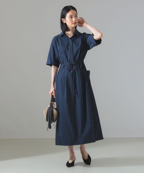 Demi-Luxe BEAMS ワンピース ハーフスリーブ シャツワンピース