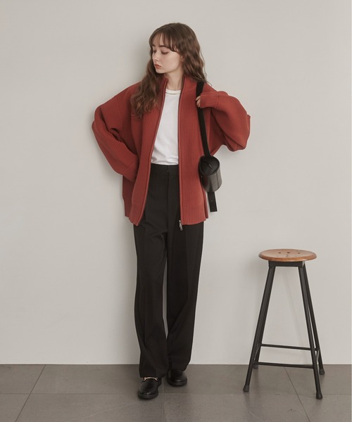 「ANGIE」 ニットカーディガン FREE アイボリー レディース_画像3