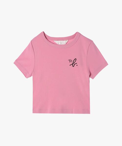 tシャツ ニュークロップドコンパクトTシャツ レディース To b. by agnes tシャツ ニュークロップドコンパクトTシャツ