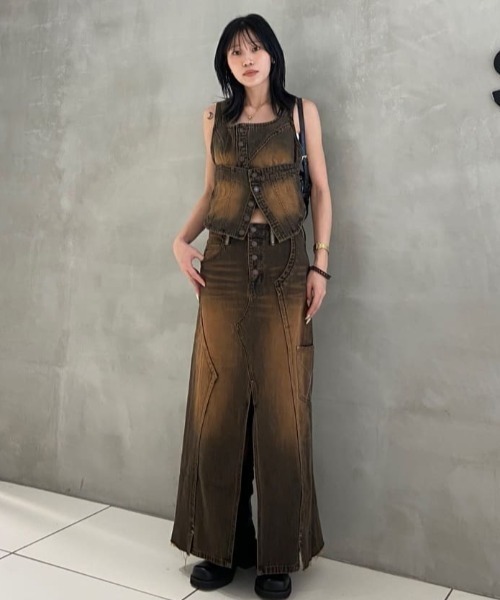 ⭐️SLY⭐️L/W REMAKE MAXI DEMIM SK-C(ブルー) SLY L／W REMAKE MAXI DENIM SK-C BLU -ファッション通販 FASHION WALKER