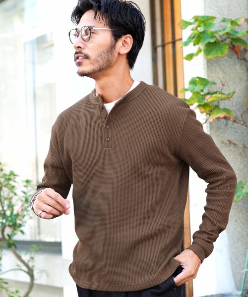 JIGGYS SHOP（ジギーズショップ） tシャツ ワッフル編み サーマル