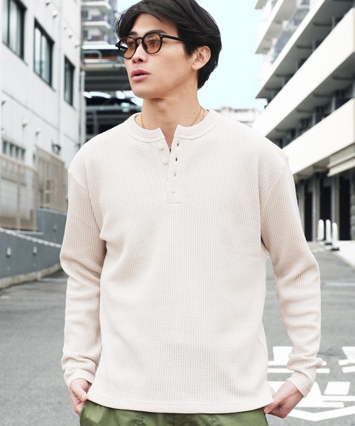 JIGGYS SHOP（ジギーズショップ） tシャツ ワッフル編み サーマル