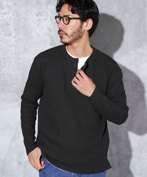 JIGGYS SHOP（ジギーズショップ） tシャツ ワッフル編み サーマル