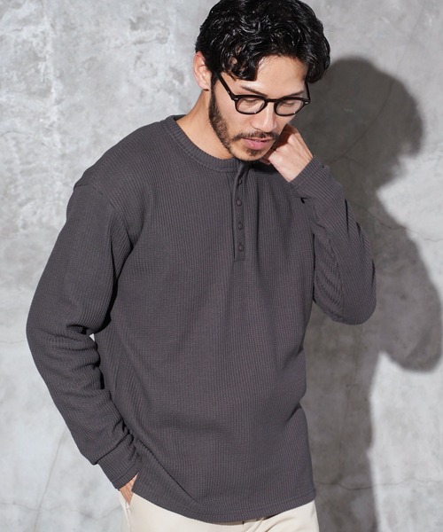 JIGGYS SHOP（ジギーズショップ） tシャツ ワッフル編み サーマル