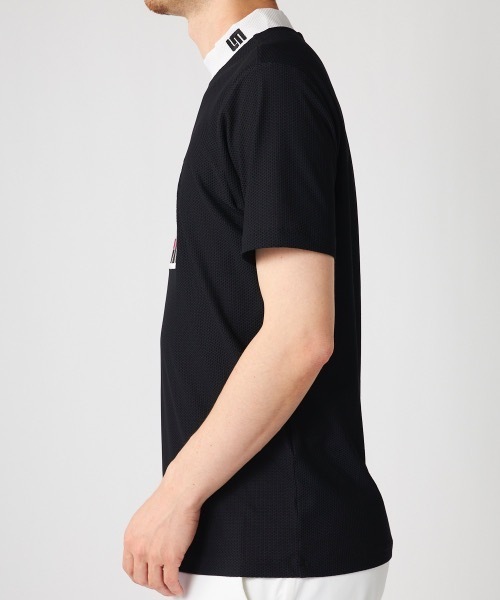 LOUDMOUTH ラウドマウス　モックネック　Ｔシャツ　ファスナー　黒　L シャツ 「LOUDMOUTH/ラウドマウス」モックネックストレッチ半袖
