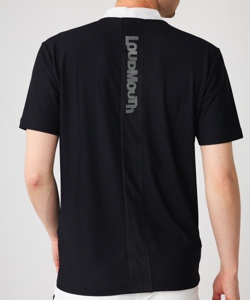 シャツ 半袖 「LOUDMOUTH/ラウドマウス」モックネックストレッチ半袖