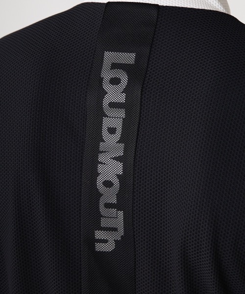 LOUDMOUTH ラウドマウス　モックネック　Ｔシャツ　ファスナー　黒　L tシャツ LOUDMOUTH/ラウドマウス ゴルフウェア ブランド ロゴ
