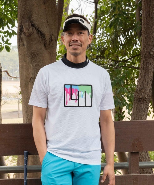 シャツ 「LOUDMOUTH/ラウドマウス」モックネックストレッチ半袖