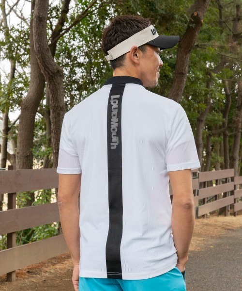 シャツ 「LOUDMOUTH/ラウドマウス」モックネックストレッチ半袖