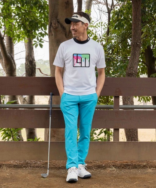 ラウドマウス　モックネックTシャツ シャツ 「LOUDMOUTH/ラウドマウス」モックネックストレッチ半袖
