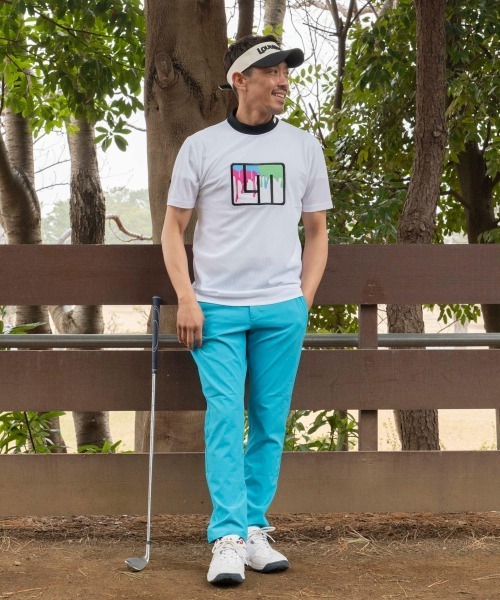 LOUDMOUTH ラウドマウス　モックネック　Ｔシャツ　ファスナー　白　L LOUDMOUTH ラウドマウス モックネック Tシャツ ファスナー 白 L