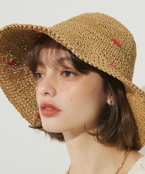 【リゾート美品】Papas総刺繍長袖シャツ 帽子とPの刺繍48M Unitage キャップ 帽子 総刺繍ハット レディース : ZOZOTOWN