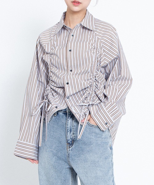 ウ*メ様 Fiorucci ストライプシャツ PUNYUS（プニュズ） ブラウス シャツ ドロストストライプシャツ