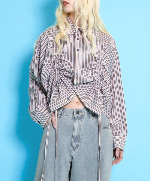2019SSグリーンストライプブラウス ノベルティー付き human woman｜◇バイカラーストライプブラウス | Rakuten Fashion(楽天