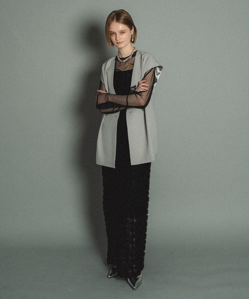 et.UNIVER オケージョンドレス et.UNiVER ドレス Frill sleeve dress : ZOZOTOWN Yahoo!店