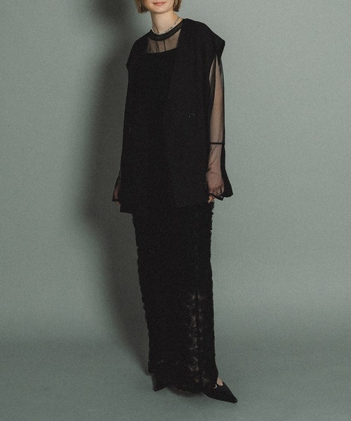 et.UNIVER オケージョンドレス et.UNiVER ドレス Frill sleeve dress : ZOZOTOWN Yahoo!店