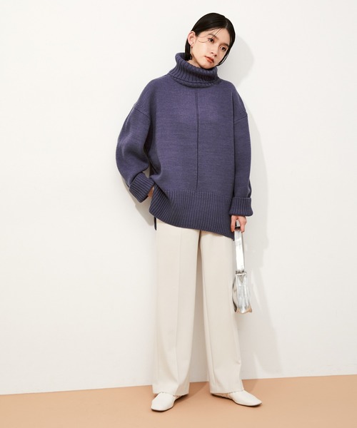 ADAM ET ROPE'（アダムエロペ） タートルネックニット FREE オレンジ