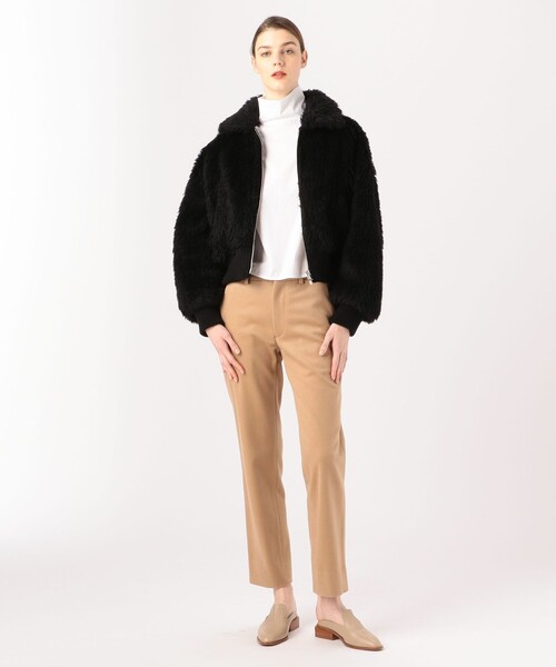 パンツ カシミヤメルトン トラウザー メンズの画像