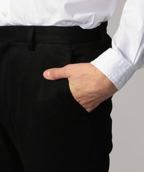 パンツ カシミヤメルトン トラウザー メンズの画像