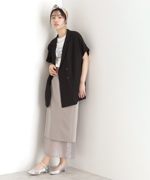 THE SHOP TK ジャケット テーラードジャケット リネン混半袖