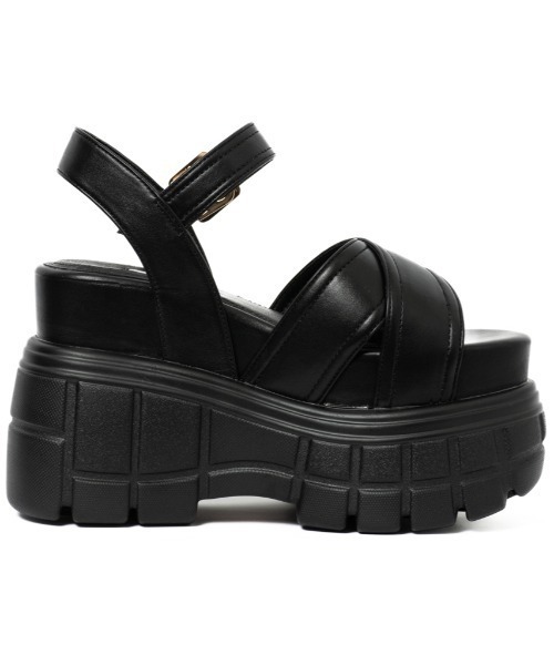 25ss VALENTINO 厚底サンダル R＆E サンダル 「25SS新作」「R＆E」ステッチクロスアッパー厚底