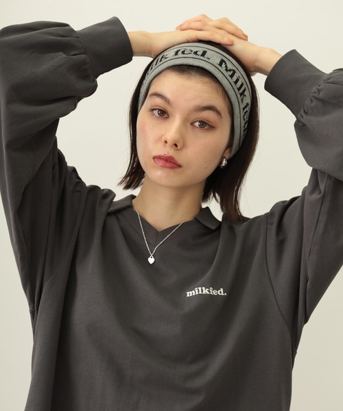 MILKFED.（ミルクフェド） ヘアバンド LOGO KNIT HAIR BAND : ZOZOTOWN