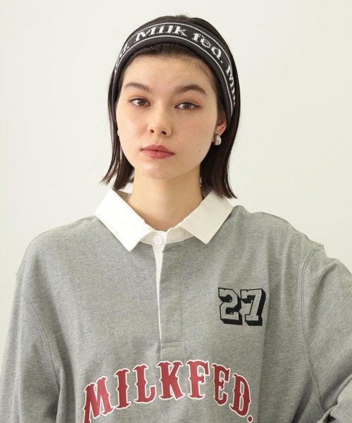 MILKFED.（ミルクフェド） ヘアバンド LOGO KNIT HAIR BAND : ZOZOTOWN