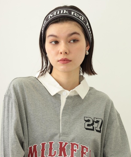 MILKFED.（ミルクフェド） ヘアバンド LOGO KNIT HAIR BAND : ZOZOTOWN