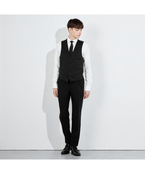 SUIT SELECT 未使用に近い美品　3ピーススーツ　S位ベストリバーシブル SUIT SELECT スーツ ベスト 「結婚式・セレモニー・イベント対応可