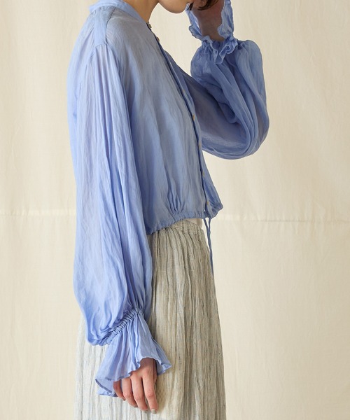 ブラウス シャツ bishop-sleeve bolero II レディース suzuki takayuki ブラウス シャツ bishop-sleeve bolero II