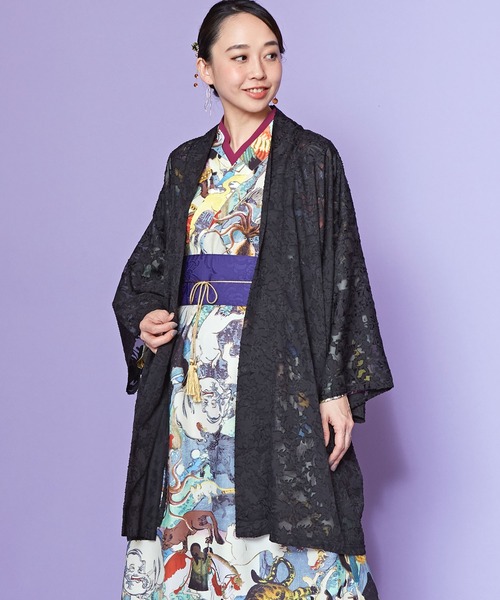 カーディガン 「カヤ」透かし花柄羽織 レディース カヤ カーディガン 「カヤ」透かし花柄羽織 レディース
