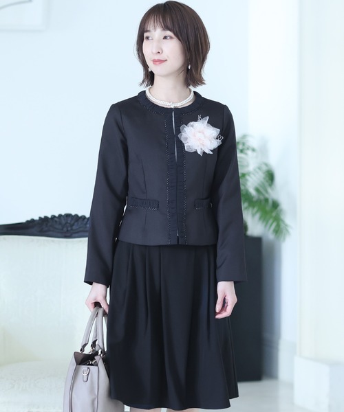 PourVous 「PourVous」 スカートスーツ M ネイビー レディース