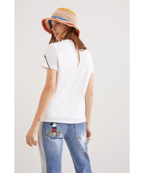 「Desigual」 半袖Tシャツ「Disneyコラボ」 S ホワイト レディース