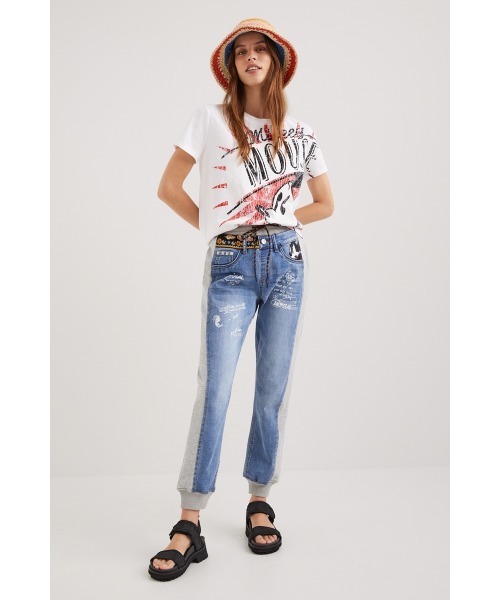 「Desigual」 半袖Tシャツ「Disneyコラボ」 S ホワイト レディース
