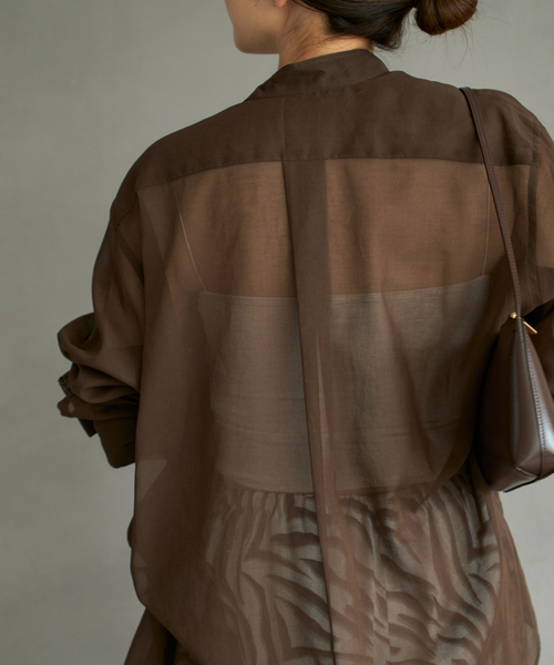 plage ブラウス シャツ organdy sheer レディース : ZOZOTOWN