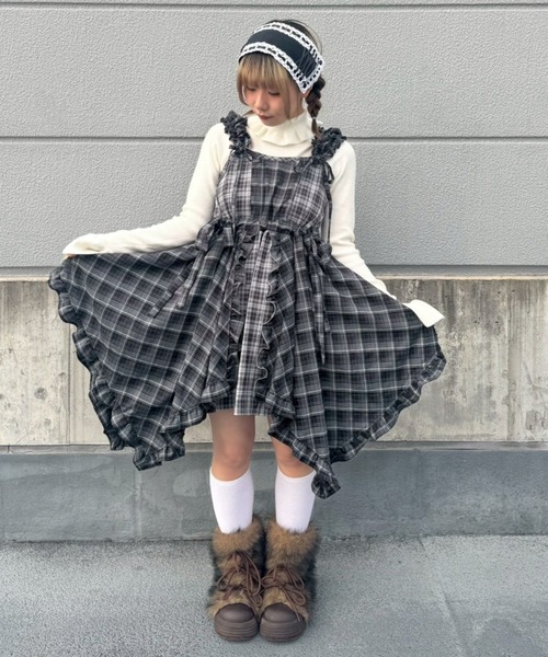 Candy Stripper（キャンディーストリッパー） ワンピース FRILL CHECK