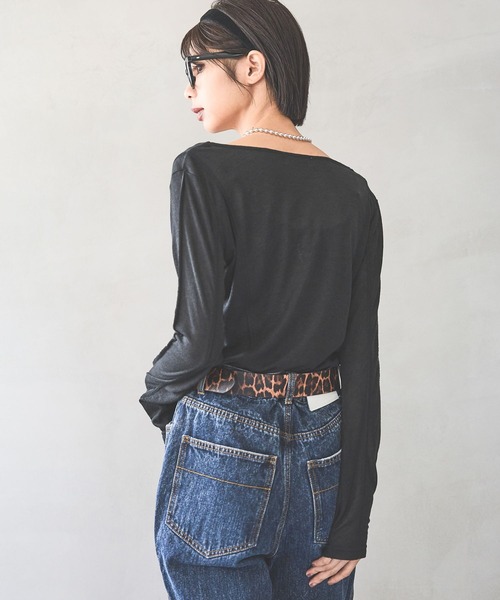 PAGEBOY（ページボーイ） tシャツ アウトシームシアーロングスリーブ