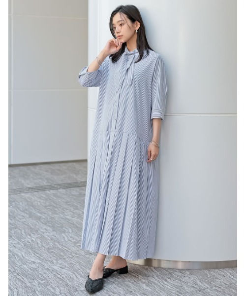 ジーンズ生地のワンピースとシャツ2点セットです。どちらも新品未使用フリーサイズ Re:EDIT ワンピース 「低身長サイズ有」「2点セット」スカーフ