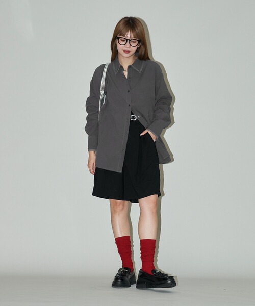 ブラウス シャツ PUBLUX/パブリュクス オーガンジー ドッキング ボイルシャツ　限定展開 レディース FREAK'S STORE ブラウス シャツ PUBLUX/パブリュクス