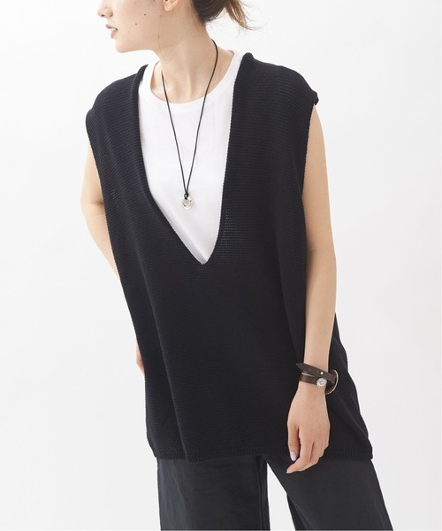 plage（プラージュ） Vネックニット FREE ブラック レディース