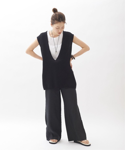 plage（プラージュ） Vネックニット FREE ブラック レディース