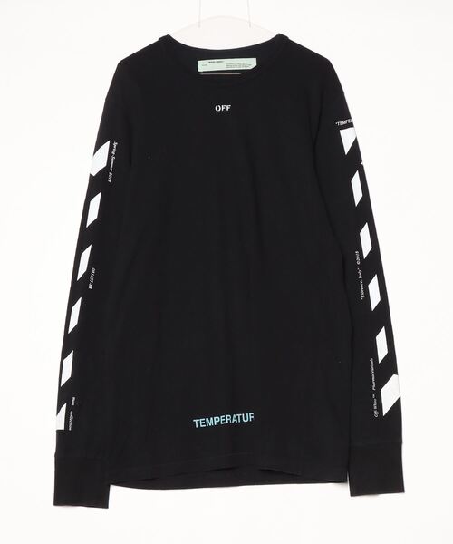 Off-White 長袖Tシャツ ブラック off white 「off white」 長袖Tシャツ L ブラック メンズ